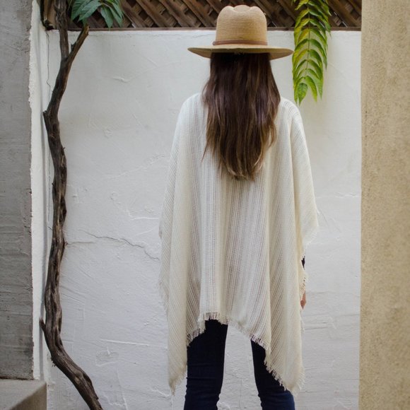 Open Weave Ruana - Poncho- Scarf - Picture 2 of 2